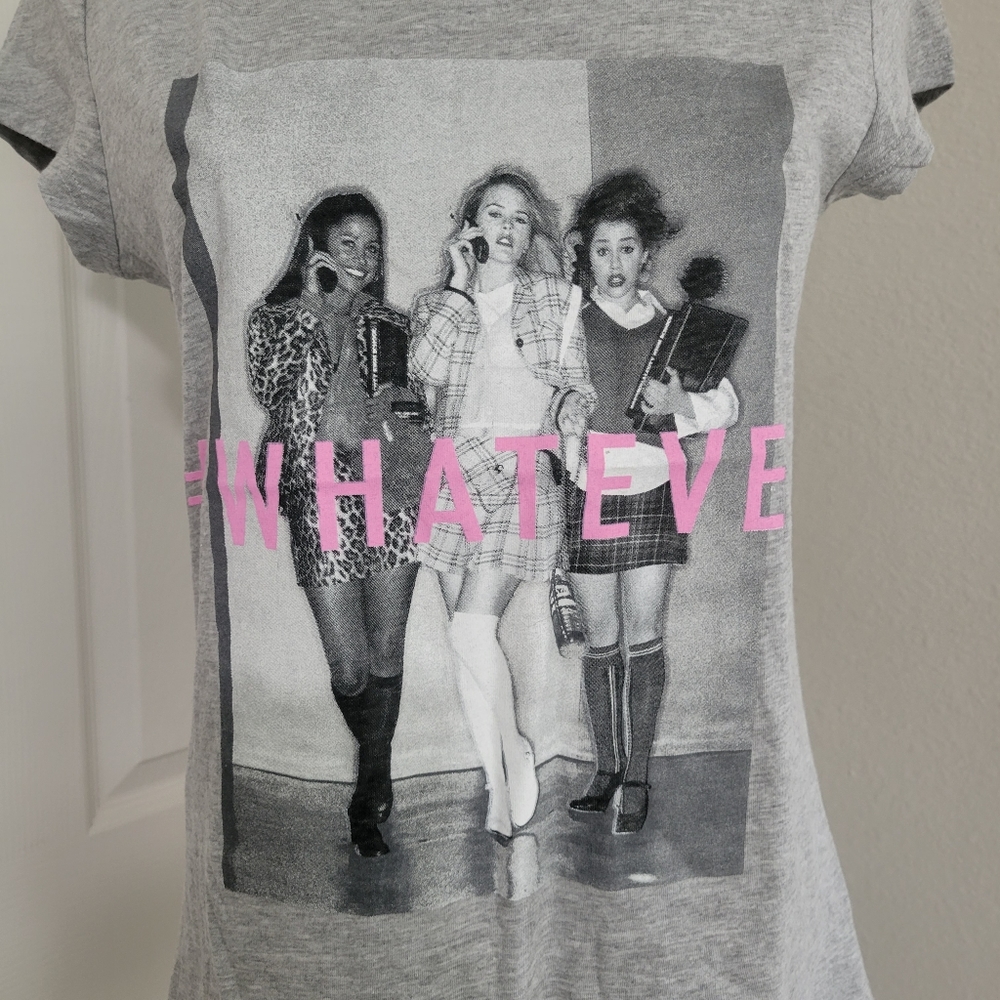 Clueless #Whatever TShirt L NWT Gray Cher Dion Tai Classic Movie